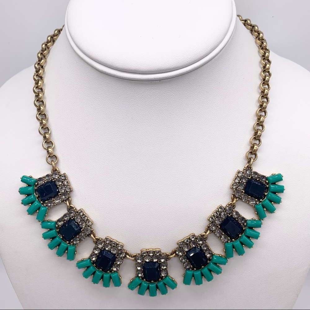 J. Crew Blue & Green Jeweled Necklace